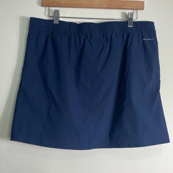 Eddie Bauer Tulip Hem ladies skort Large Navy Blue - Picture 8 of 11
